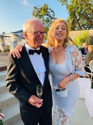 Robert Wall and his daughter, Phoebe, at her wedding in the summer of 2019 in Marin County, California.