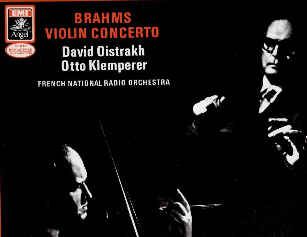 Brahms: Oistrakh, French Natl Radio Orch., Klemperer- Violin Concerto Vinyl  LP