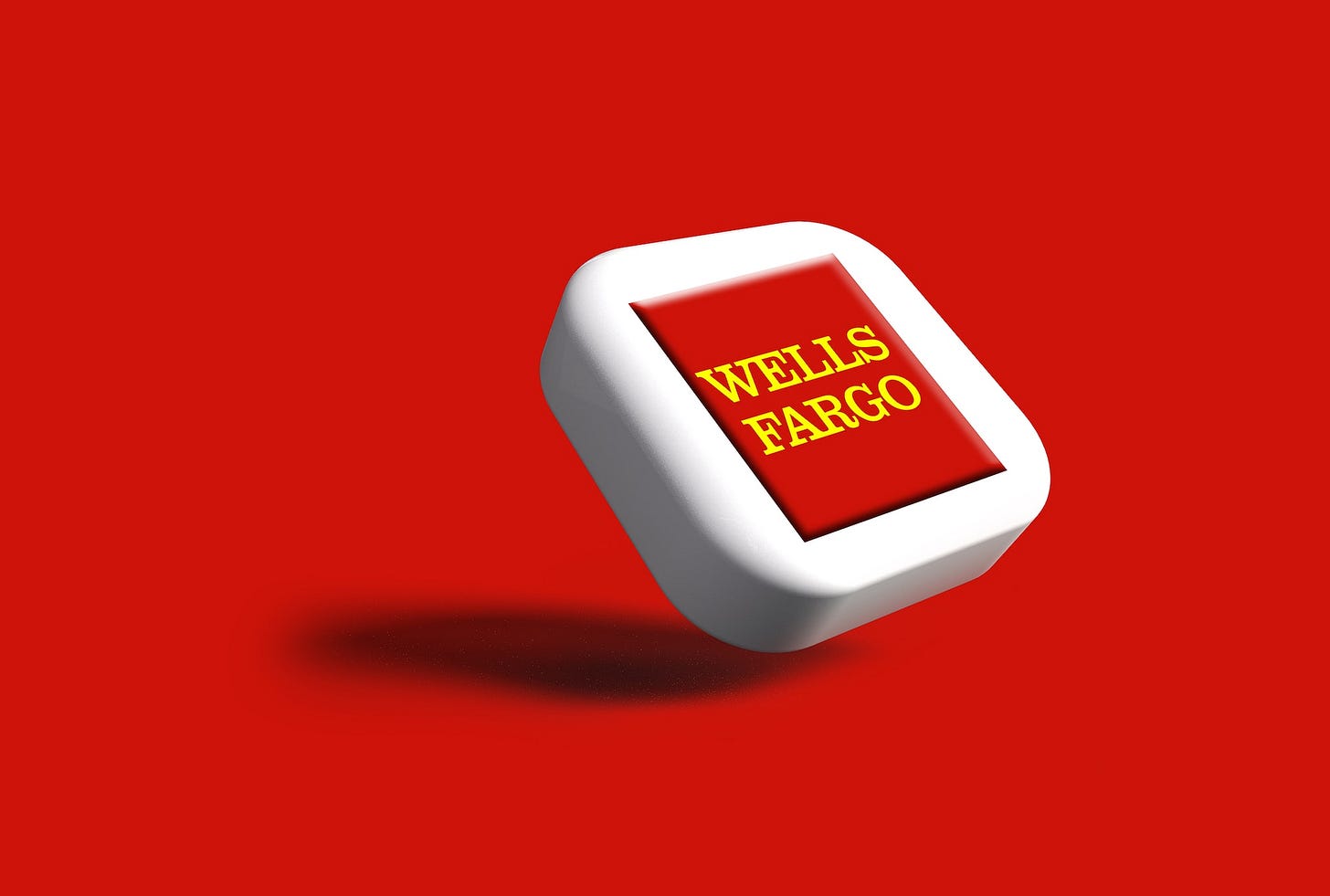 Wells Fargo icon in 3D. My 3D work may be seen in the section titled "3D Render."