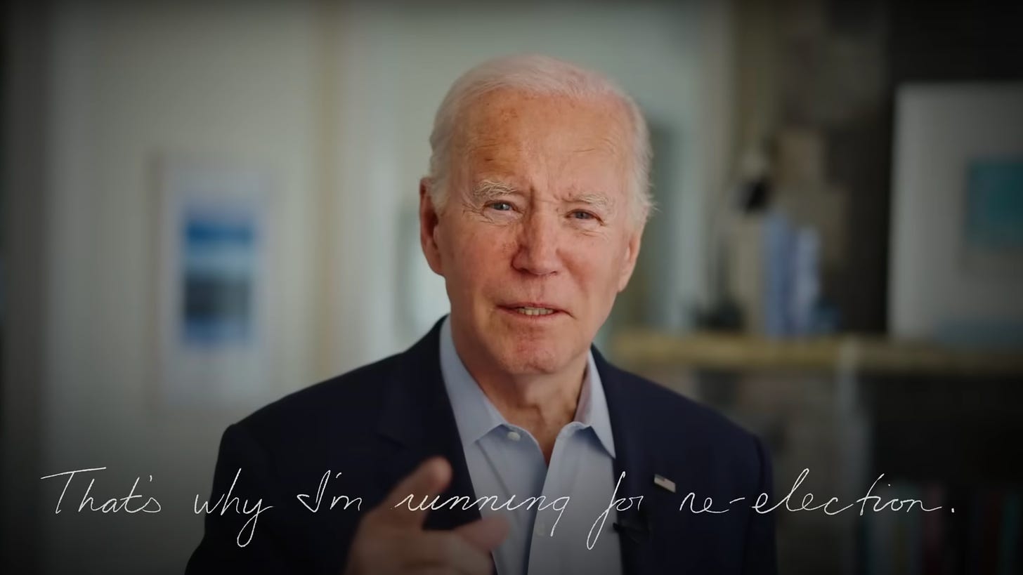 Biden announces re-election campaign