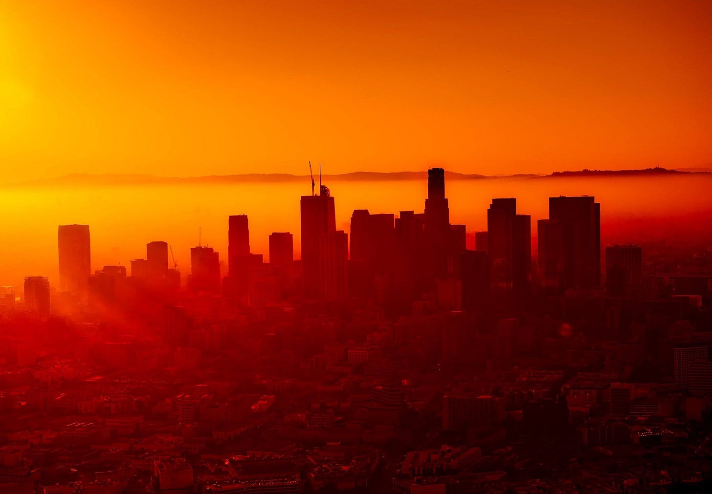 Free los angeles california sunrise cityscape - Image