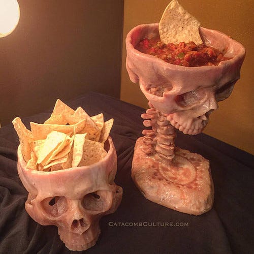 Human Skull Bowl