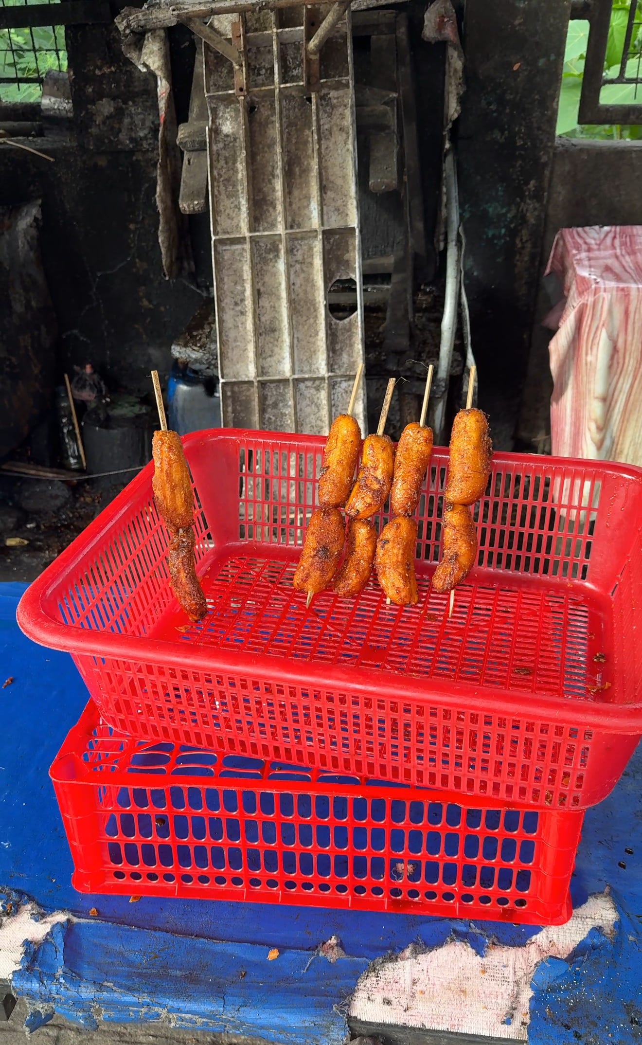 banana cue stand in Bacolod