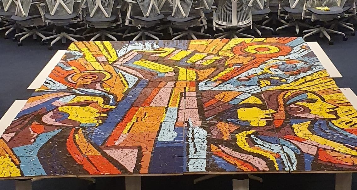 Massive mosaic created by a team of 150 people