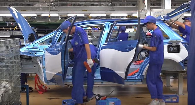 BYD EV assembly in China