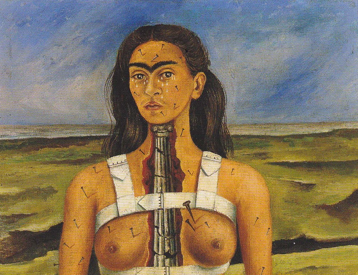 Detail of “The Broken Column,” Frida Kahlo