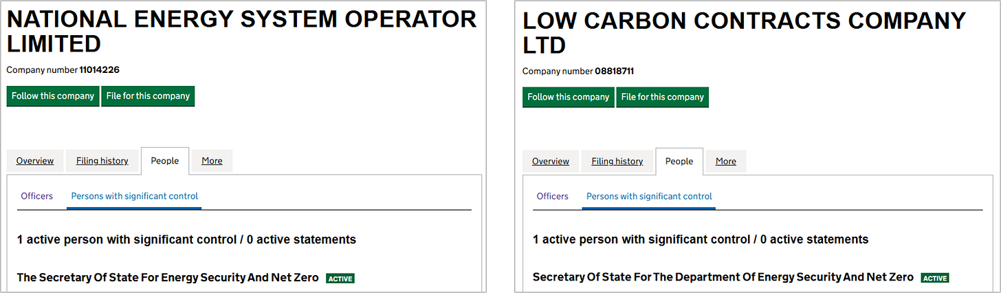 Figure 4 - Ed Miliband Controls NESO and LCCC