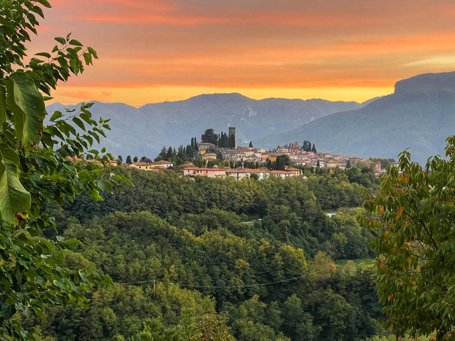 A view of Barga, Italy, from the farm we stayed at. 