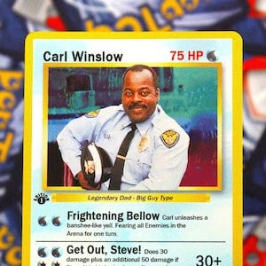 Custom Carl Winslow - Family Matters - Pokémon Inspired Card - FOIL