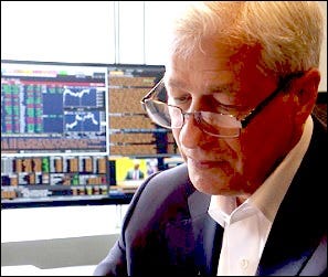 Jamie Dimon Sits in Front of Trading Monitor in his Office (Source -- 60 Minutes Interview, November 10, 2019)