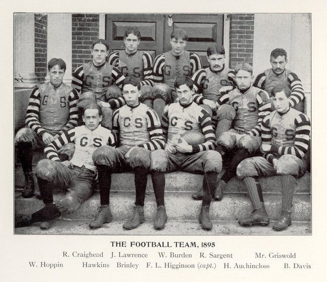 Sports Teams at Groton School, c. 1894-6 – Kinsmen and Kinswomen