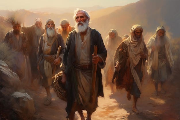 Moses leads the Jews through the desert Moses led his people to the Promised Land through the Sinai desert Religion Bible History Escape