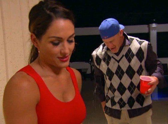 nikki water sports bulge with john cena on total divas 2015