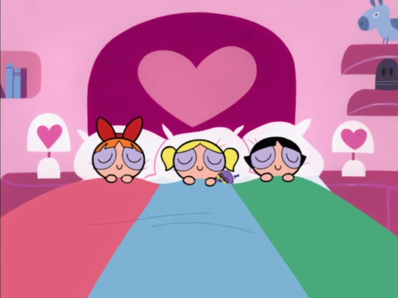 image of powerpuff girls sleeping