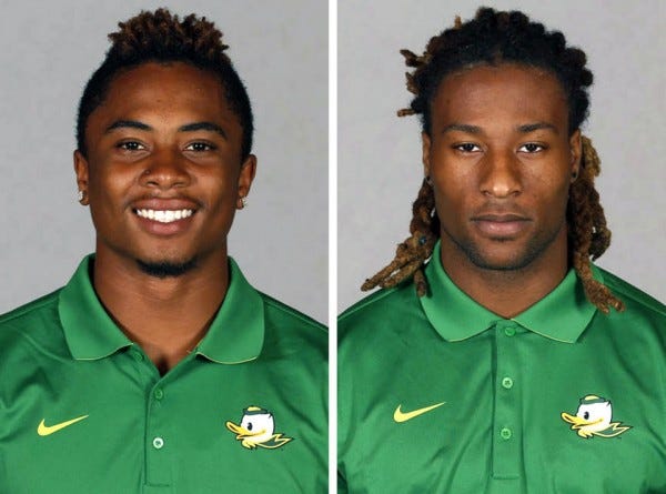 oregon ducks suspended darren carrington and ayele forde for smoking marijuana 2015 ncaa