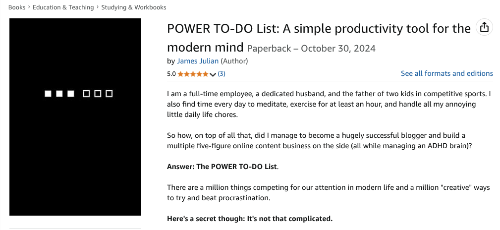 The Power To-Do List on Amazon.
