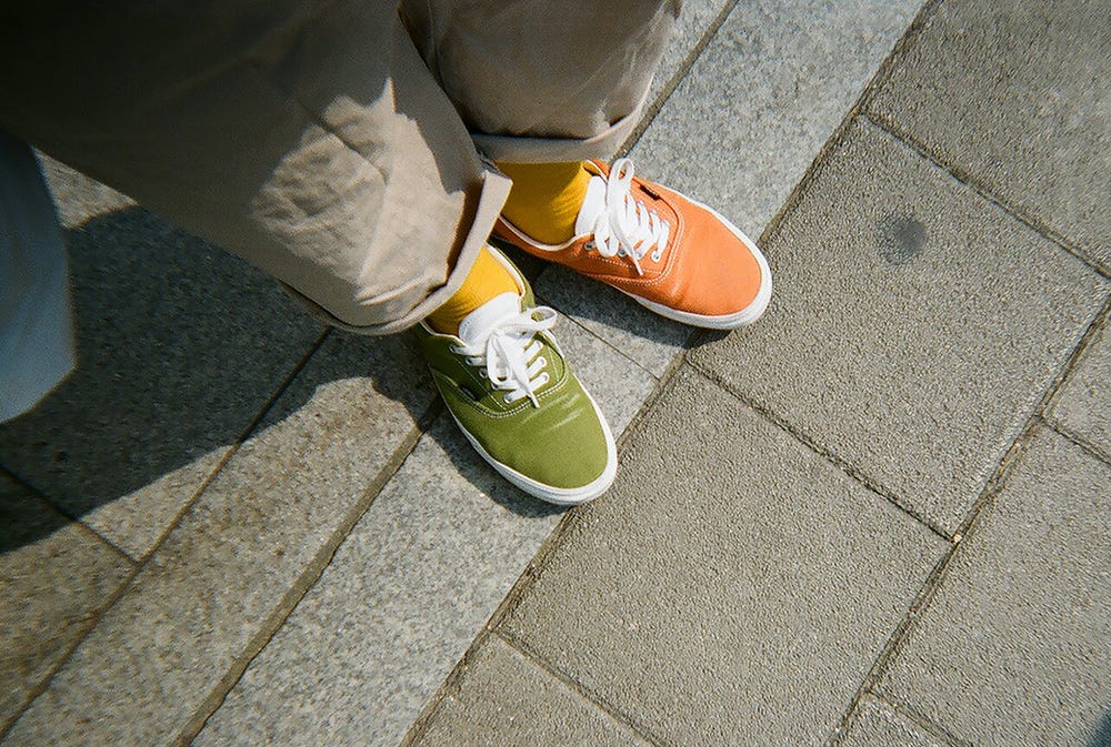 Mismatched shoes