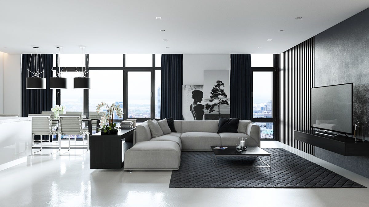 30 Black & White Living Rooms That Work Their Monochrome Magic