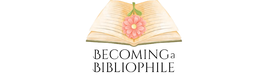 Becoming a Bibliophile header with graphic of open book