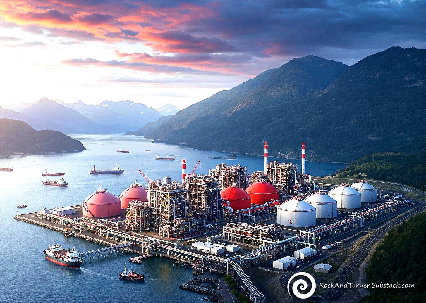 LNG Canada, located in Kitimat, British Columbia - Canada's first large-scale LNG export facility LNG Canada, located in Kitimat, British Columbia - Canada's first large-scale LNG export facility