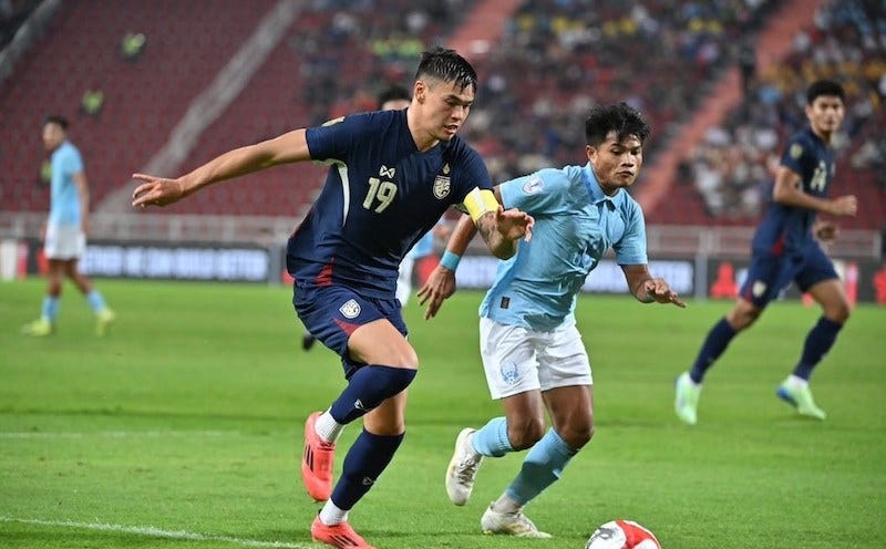 Football video Thailand vs Cambodia at ASEAN Cup (3-2)