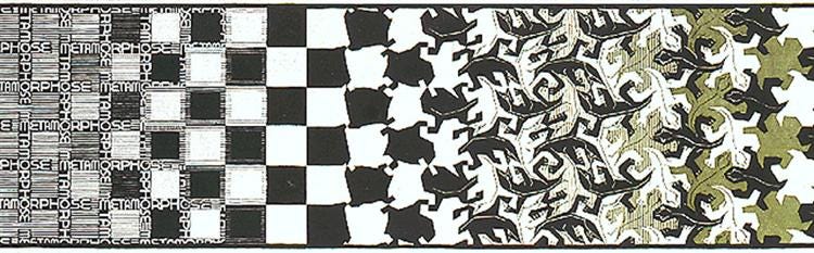 Metamorphosis II excerpt 2, 1939 - M.C. Escher