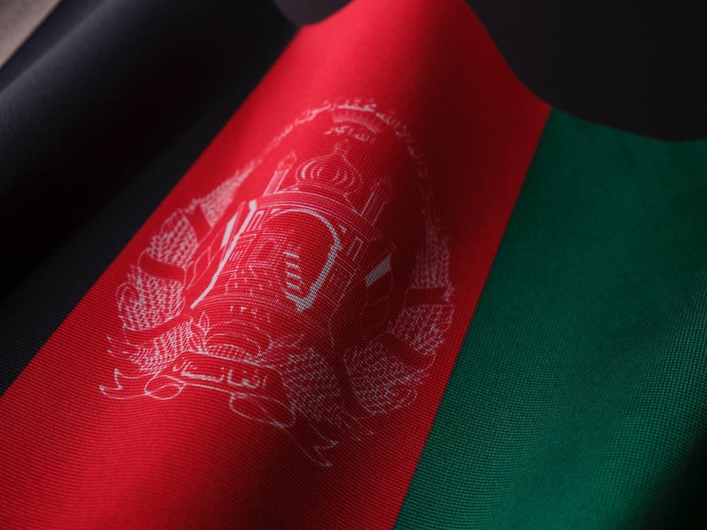Free The national flag of Afghanistan Stock Photo