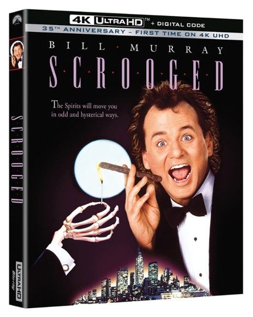 Front Zoom. Scrooged [4K Ultra HD Blu-ray] [1988].