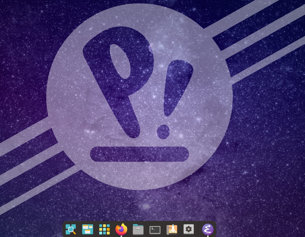 screenshot of the desktop of Pop!_OS