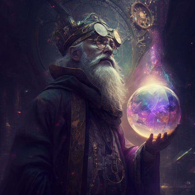 Optimistic mystical prophet of the distant future.”