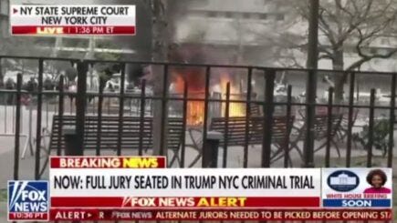 A Man Just Set Himself on Fire Outside of the Trump Trial [VIDEO]