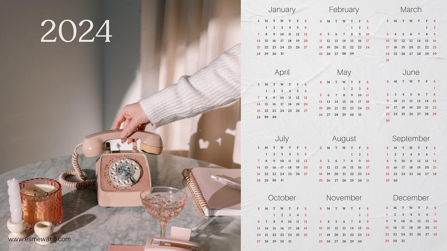 2024 calendar