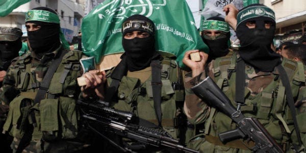 Hamas terrorists (Wikimedia Commons)