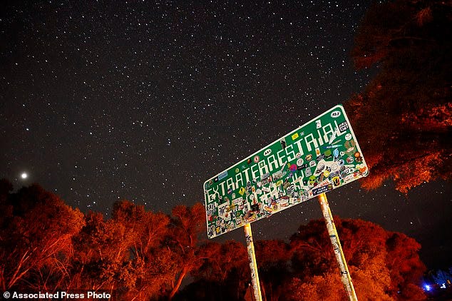 Nevada State Route 375 near Area 51 was named 'the Extraterrestrial Highway' in 1996 by the Nevada Commission on Tourism hoping to drawing tourists to this remote part of the state