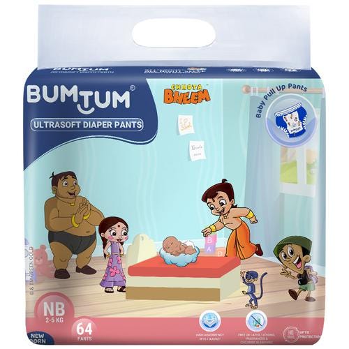 Buy Bumtum Chhota Bheem Baby Diaper Pants - With Leakage Protection, Ultra  Soft, New Born Online at Best Price of Rs 1169.1 - bigbasket