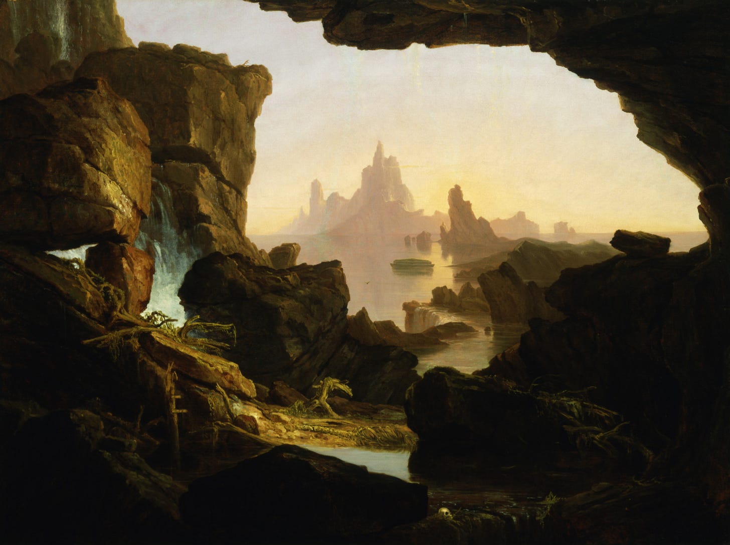 The Subsiding of the Waters of the Deluge by Thomas Cole, 1829.