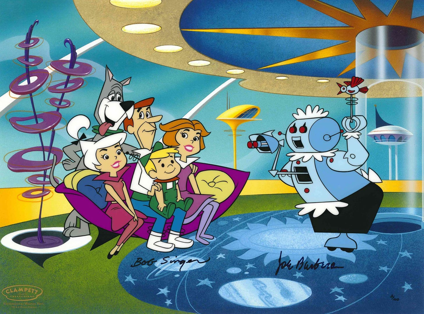 Rosie the robot keeping the Jetson cartoon family happy