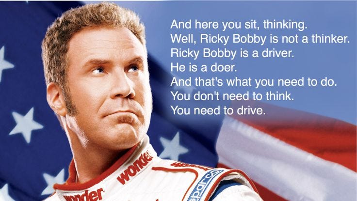 A deep quote from a deep movie. And here you sit, thinking ...