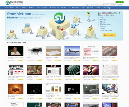 StumbleUpon makes stumbling easier for new users - Ars Technica