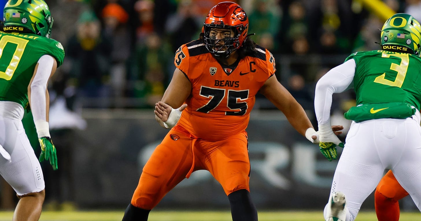 Taliese Fuaga NFL Draft 2024: Scouting Report for Oregon State IOL | News,  Scores, Highlights, Stats, and Rumors | Bleacher Report
