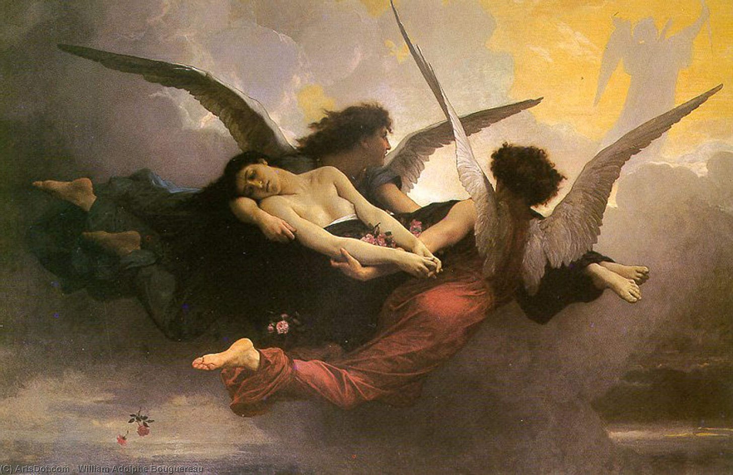 Museum Art Reproductions A Soul Brought to Heaven, 1878 by William Adolphe  Bouguereau (1825-1905, France) | ArtsDot.com