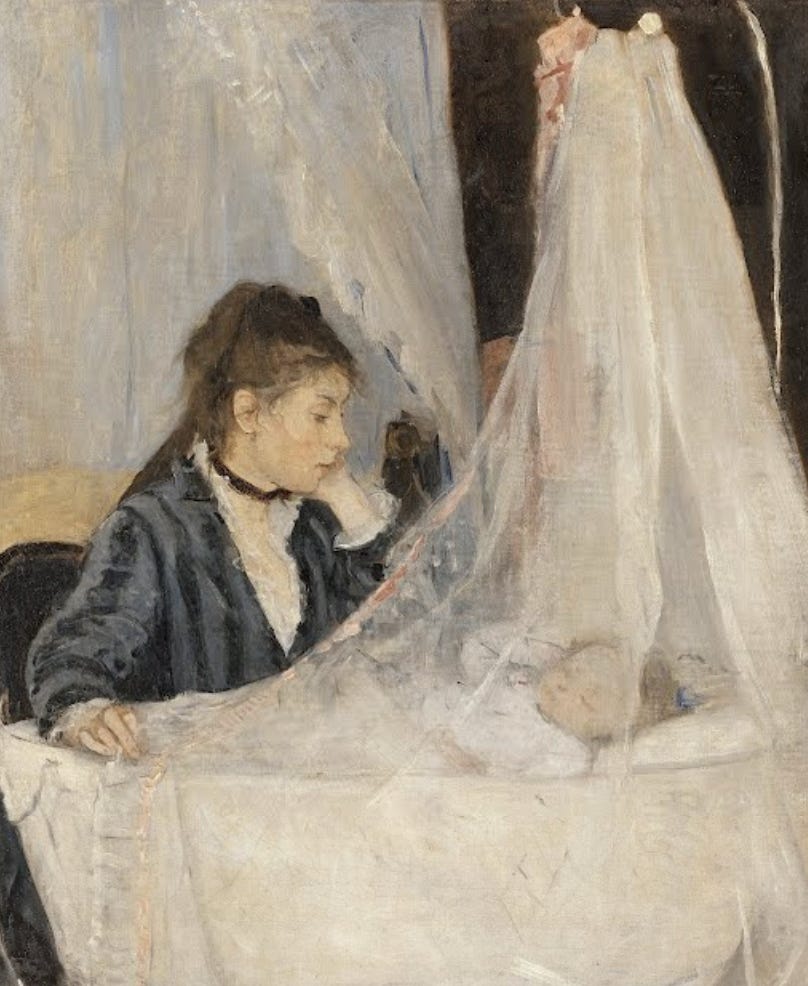 Feminist impressionist painter Berthe Morisot painting the career costs of motherhood