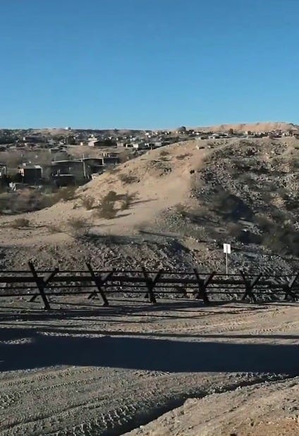 Barrier installed in the Border Patrol's El Paso Sector to prevent smugglers from illegally entering the country via UTV's and dirt bikes.