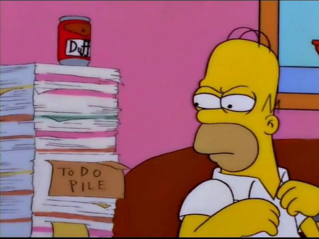 The Simpsons - Homer's To Do Pile (Tax Return) - YouTube