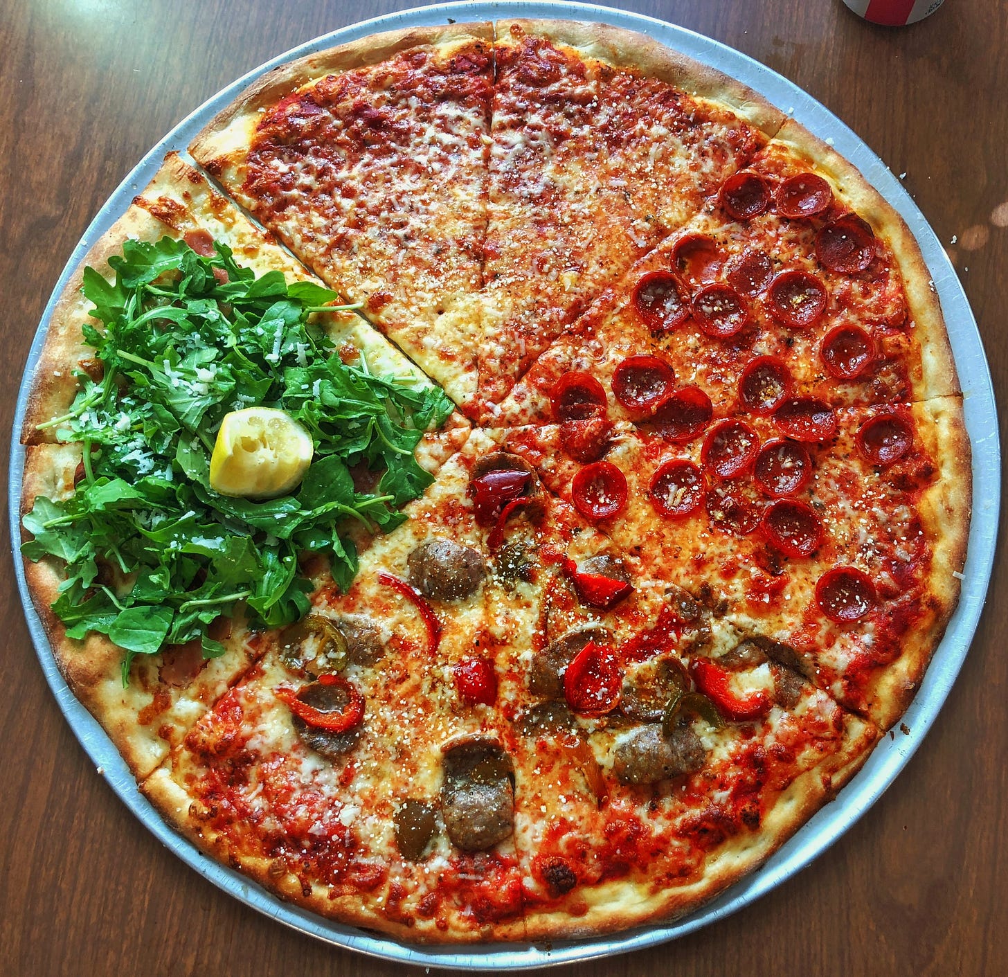 The most beautiful pizza from Rockaway. It covers the bases - from plain to the outrageous.