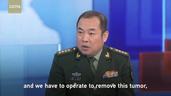 PLA Senior Colonel Zhao Xiaozhuo. (CGTN screenshot)
