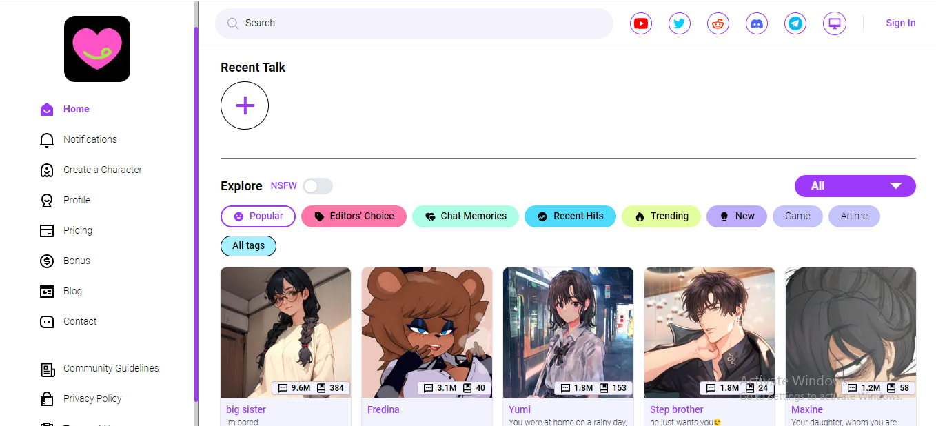 CrushOn AI app to talk to any Anime character