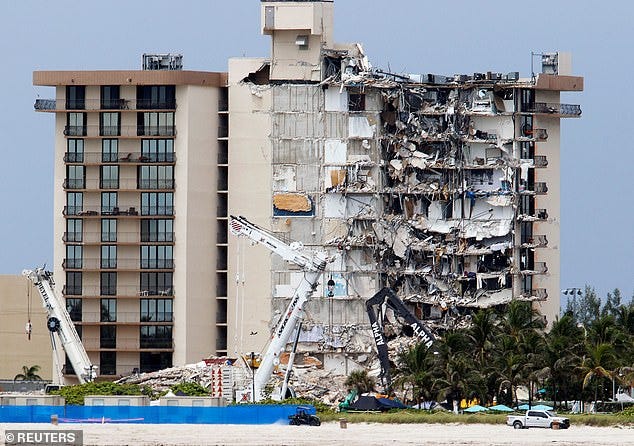 The legislation was brought in following the 2021 collapse of the Champlain Tower South (pictured) in Surfside, which killed 98 people