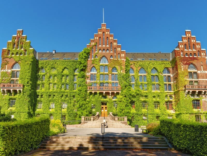 Facade of the University Library in Lund Sweden the Building of ...