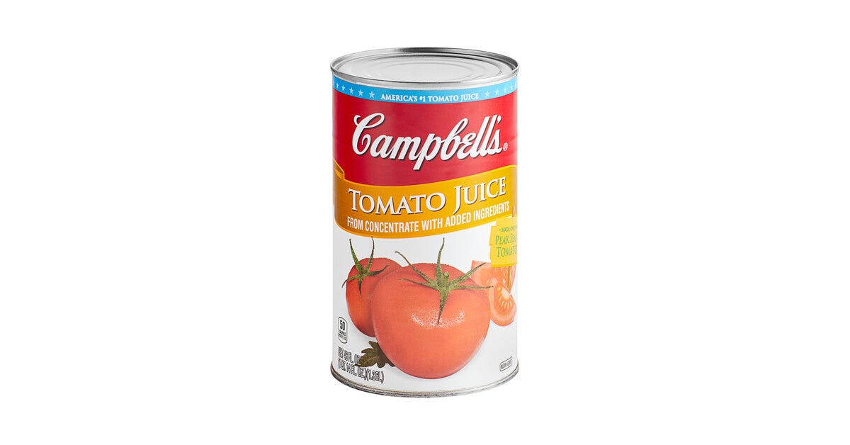 Campbell's Tomato Juice 46 fl. oz. Can - 12/Case